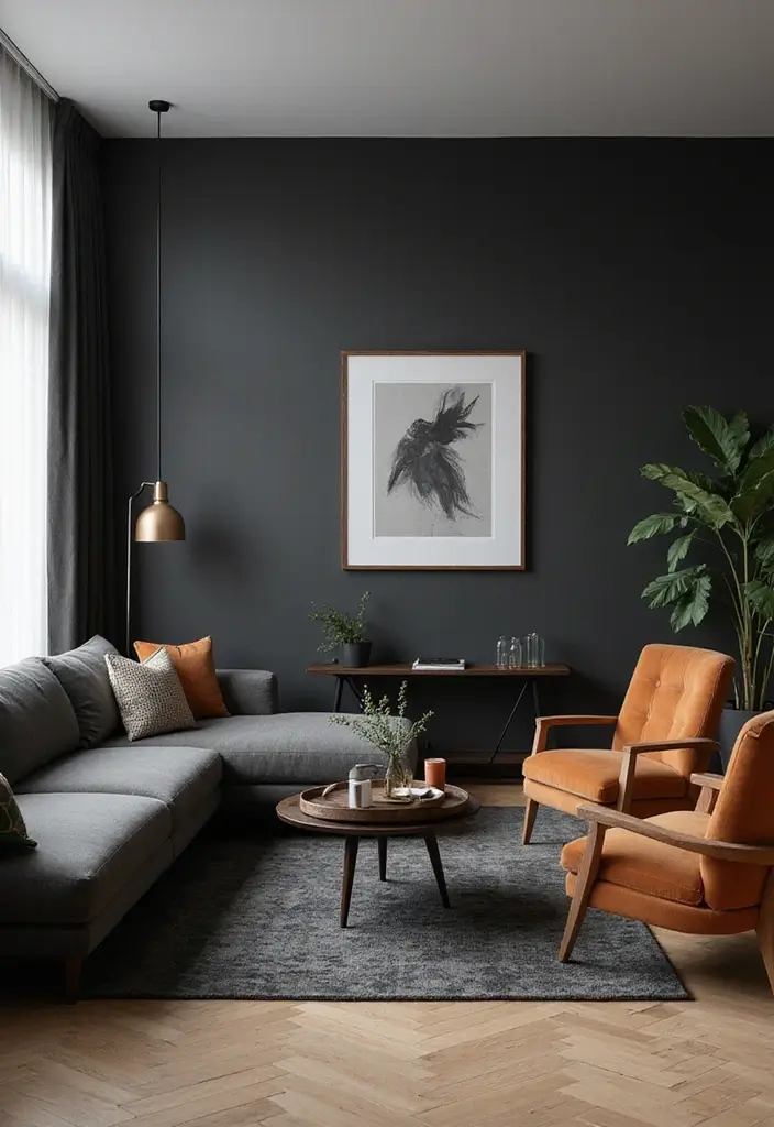27 Black Aesthetic Living Room Ideas That Feel Bold and Minimal - 2. Minimalist Furniture Selection