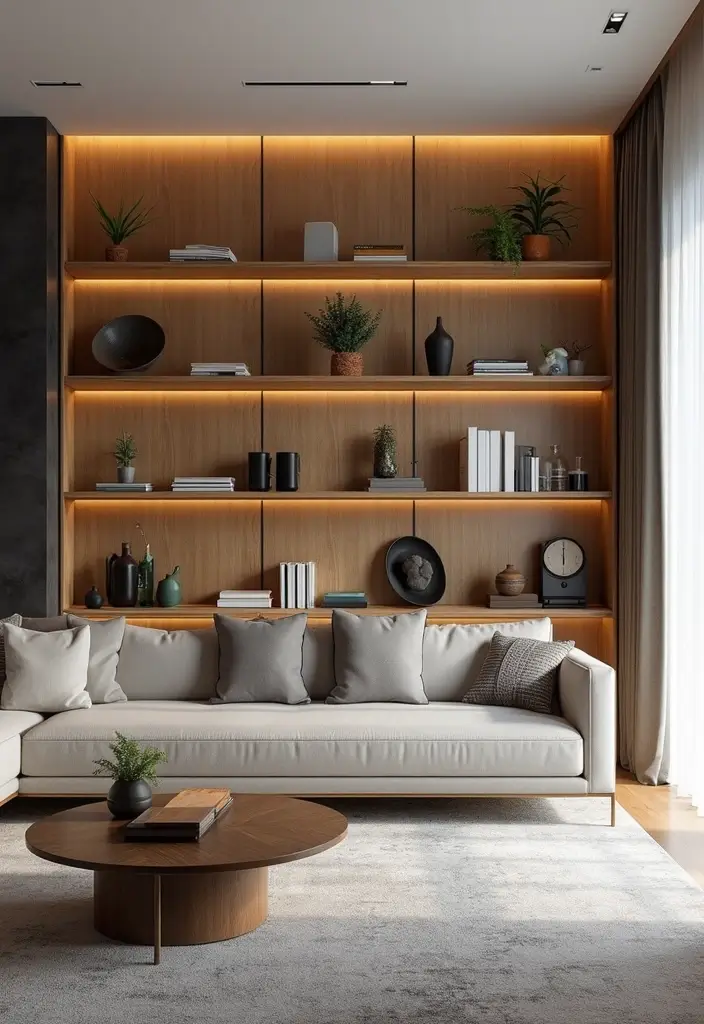 27 Black Aesthetic Living Room Ideas That Feel Bold and Minimal - 22. Artistic Sheltering