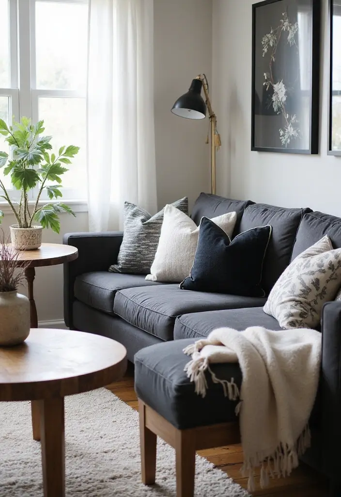 27 Black Aesthetic Living Room Ideas That Feel Bold and Minimal - 23. Seasonal Decor Changes