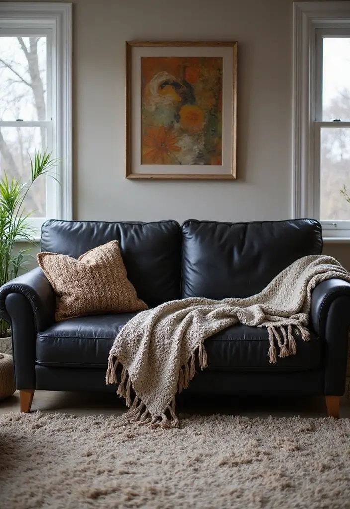 27 Black Aesthetic Living Room Ideas That Feel Bold and Minimal - 4. Textural Elements