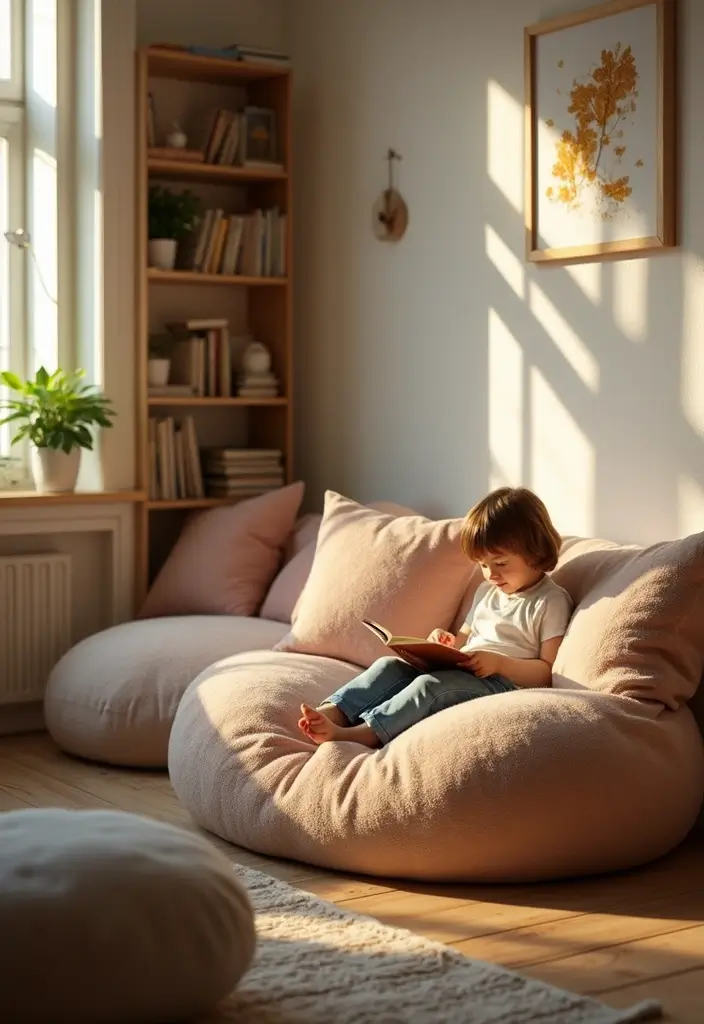 27 Kid-Friendly Living Room Decor Ideas That Balance Style and Function - 8. Cozy Reading Nooks