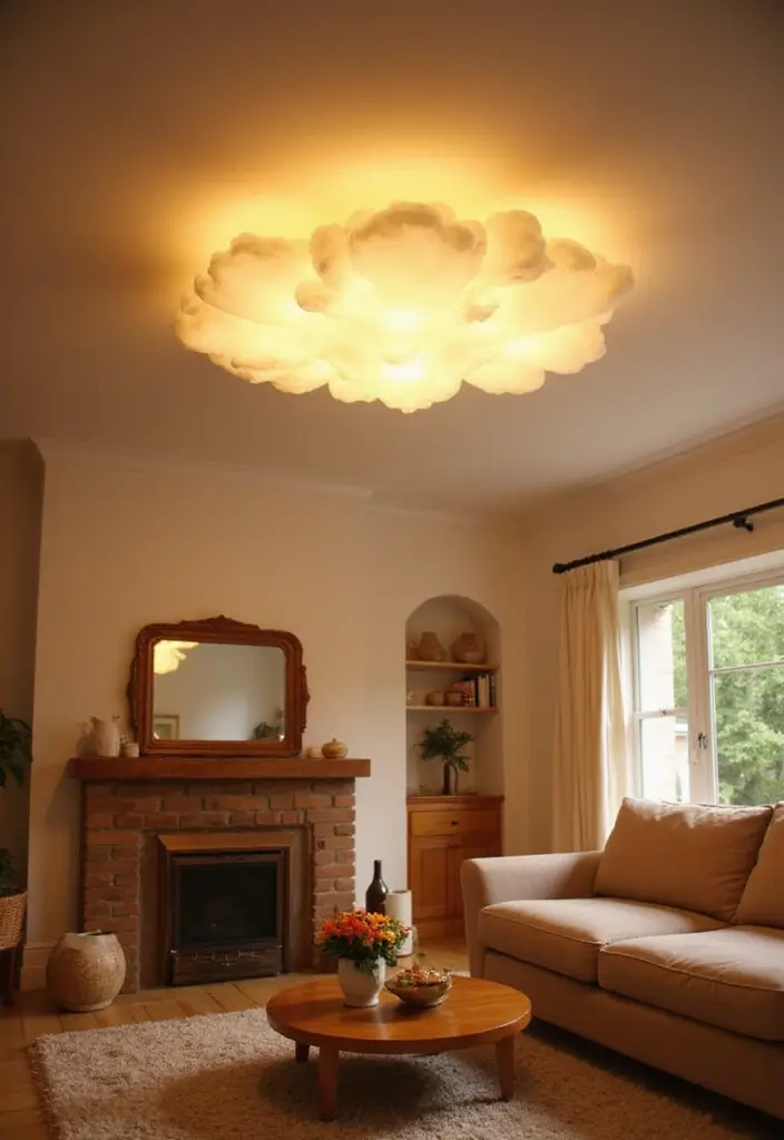 27 Kid-Friendly Living Room Decor Ideas That Balance Style and Function - 9. Whimsical Ceiling Lights