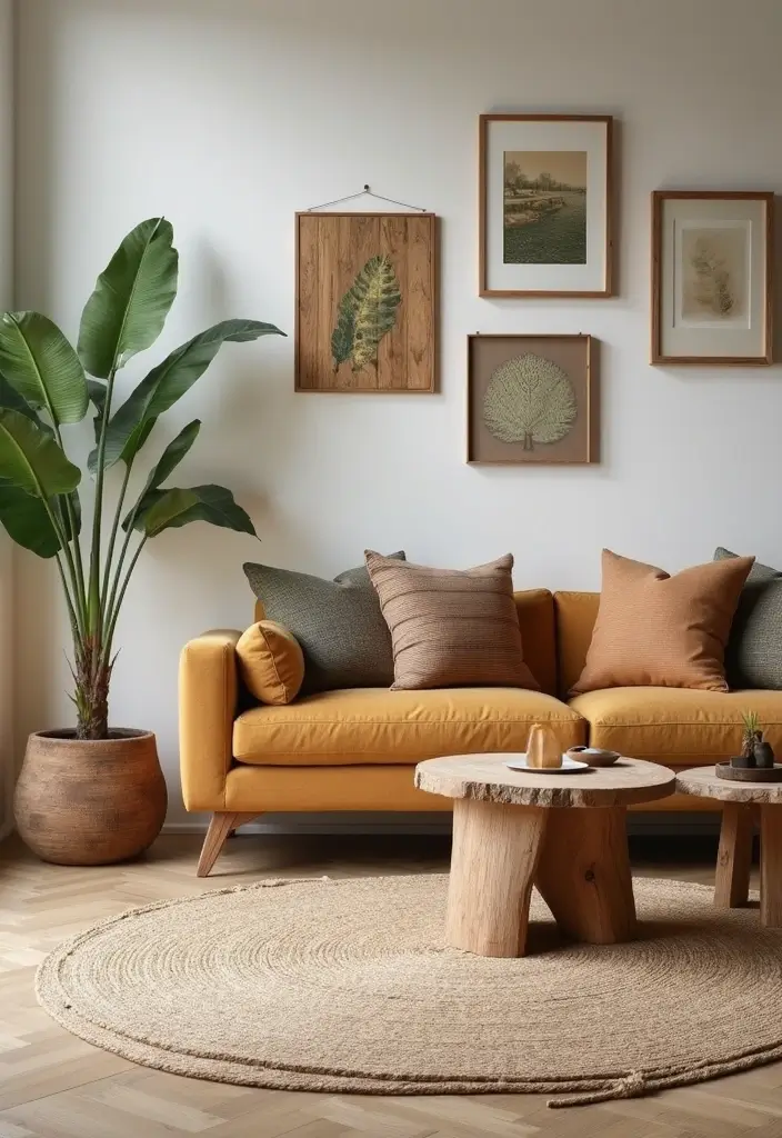 27 Light Green Living Room Ideas That Feel Fresh and Serene - 6. Eco-Friendly Furniture