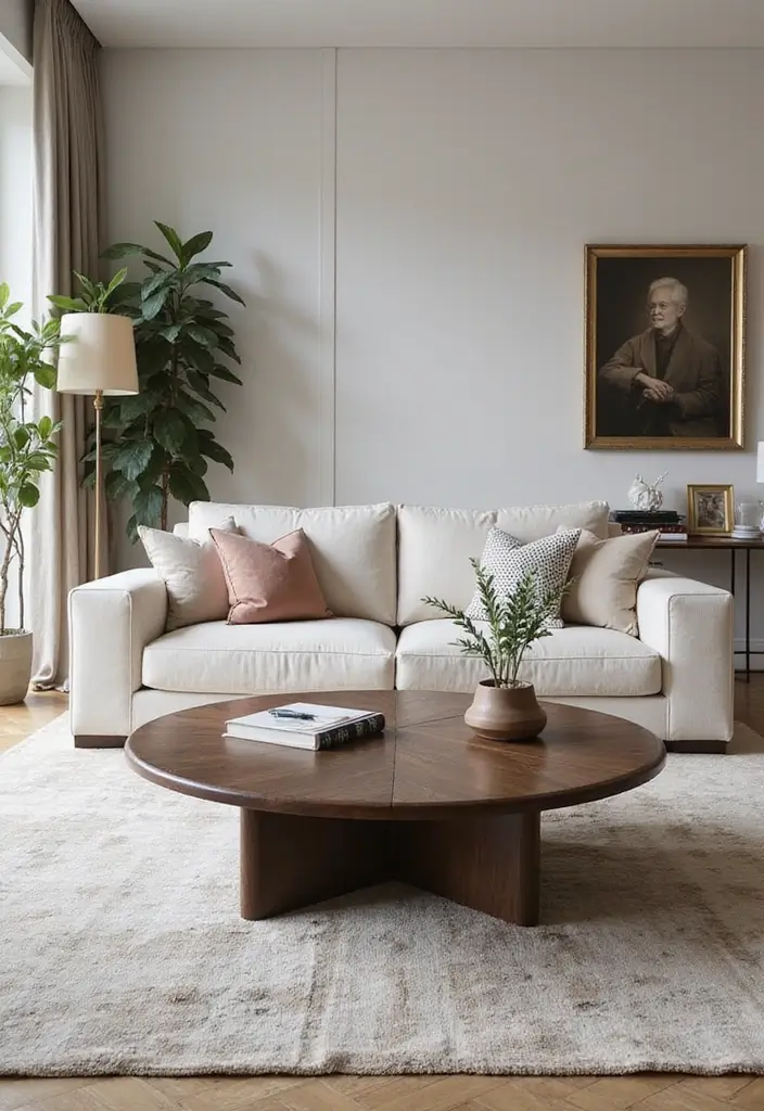 27 Living Room Neutral Ideas That Feel Calm and Timeless - 25. Chic Coffee Tables