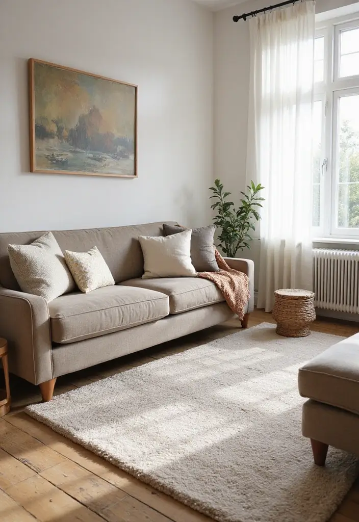 27 Living Room Neutral Ideas That Feel Calm and Timeless - 8. Neutral Area Rugs
