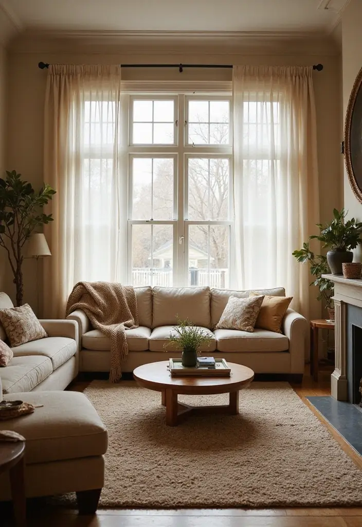 27 Living Room Sitting Area Ideas That Create a Cozy Conversation Space - 24. Sound Elements for Comfort