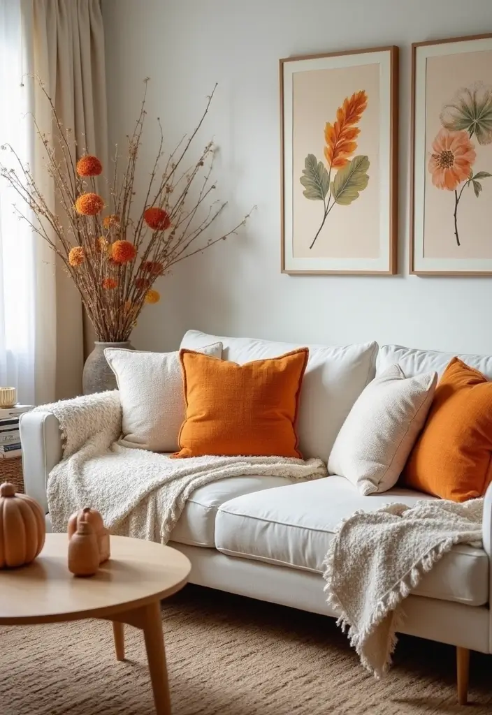 27 Living Room Sitting Area Ideas That Create a Cozy Conversation Space - 26. Seasonal Decor Changes