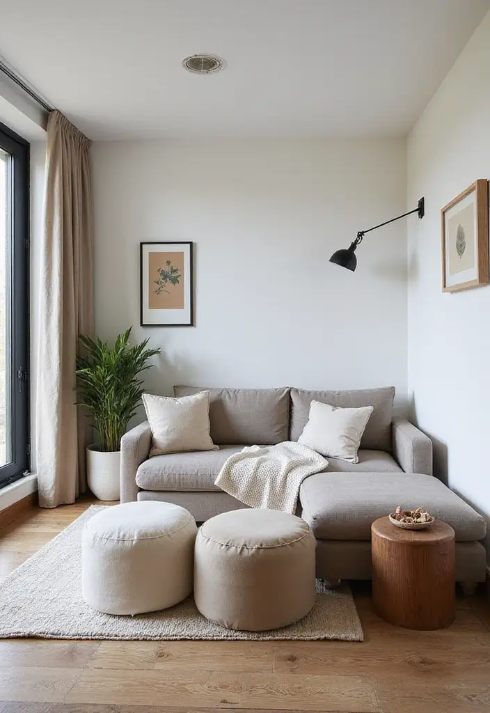 27 Living Room Sitting Area Ideas That Create a Cozy Conversation Space - 7. Multi-functional Seating Solutions