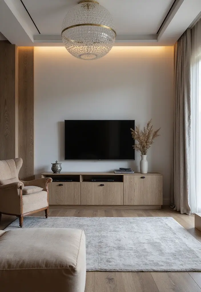 27 Living Room TV Unit Designs That Look Clean and Organized - 13. Textured Finishes