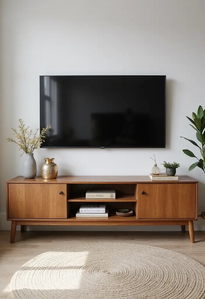 27 Living Room TV Unit Designs That Look Clean and Organized - 26. Artistic Arrangements