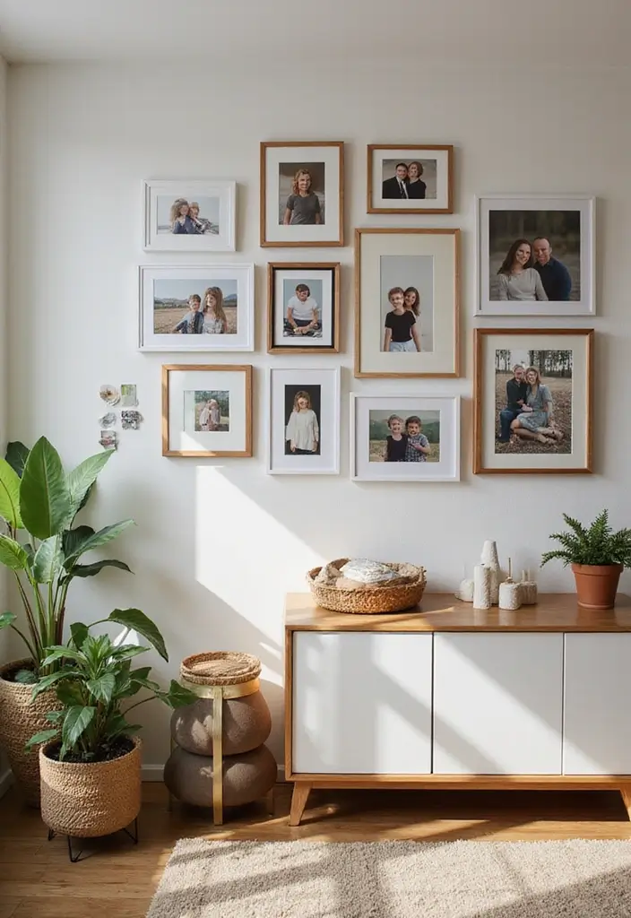 27 Living Room Wall Ideas That Make a Statement - 2. Gallery Wall of Memories