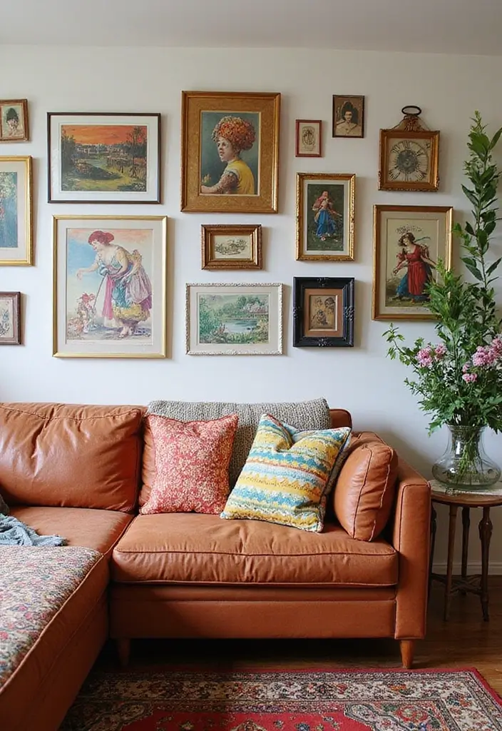 27 Living Room Wall Ideas That Make a Statement - 20. Eclectic Mix of Styles