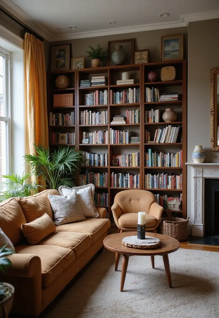 27 Living Room Wall Ideas That Make a Statement - 27. Personal Library Wall
