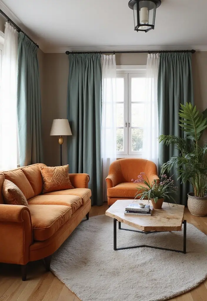 27 Neutral Boho Living Room Ideas That Feel Balanced and Calm - 17. Statement Furniture