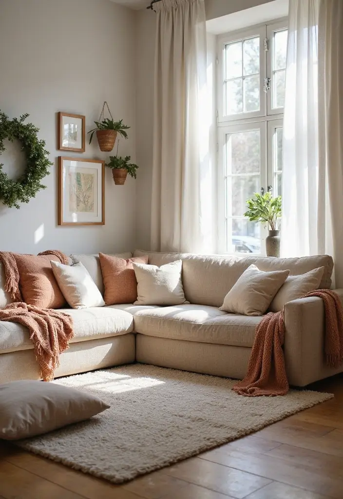 27 Neutral Boho Living Room Ideas That Feel Balanced and Calm - 22. Soft Fabrics
