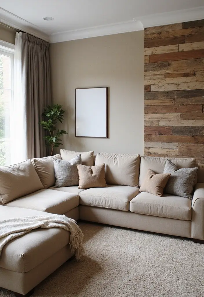 27 Neutral Boho Living Room Ideas That Feel Balanced and Calm - 25. Accent Walls