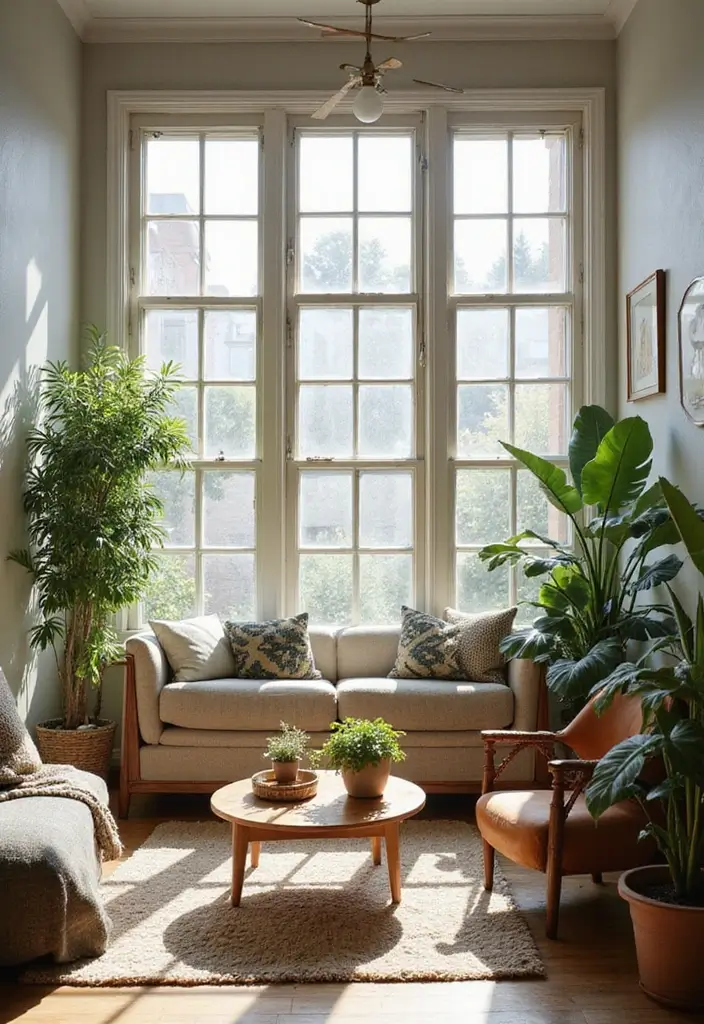 27 Picture Windows Living Room Ideas That Bring in Natural Light - 10. Geometric Window Designs