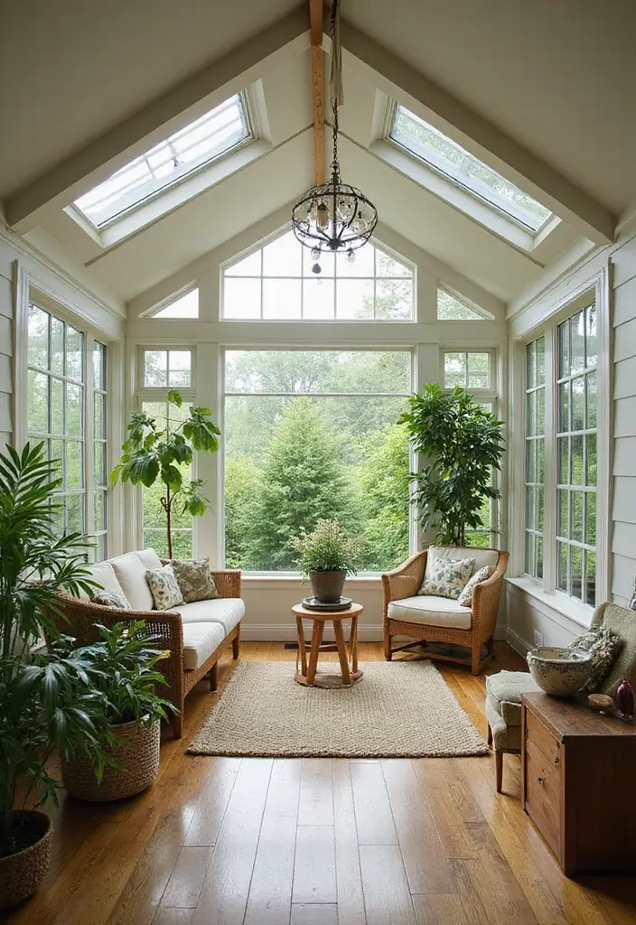 27 Picture Windows Living Room Ideas That Bring in Natural Light - 23. Sunroom Extensions