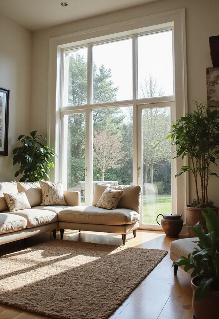 27 Picture Windows Living Room Ideas That Bring in Natural Light - 24. Connecting Spaces with Windows