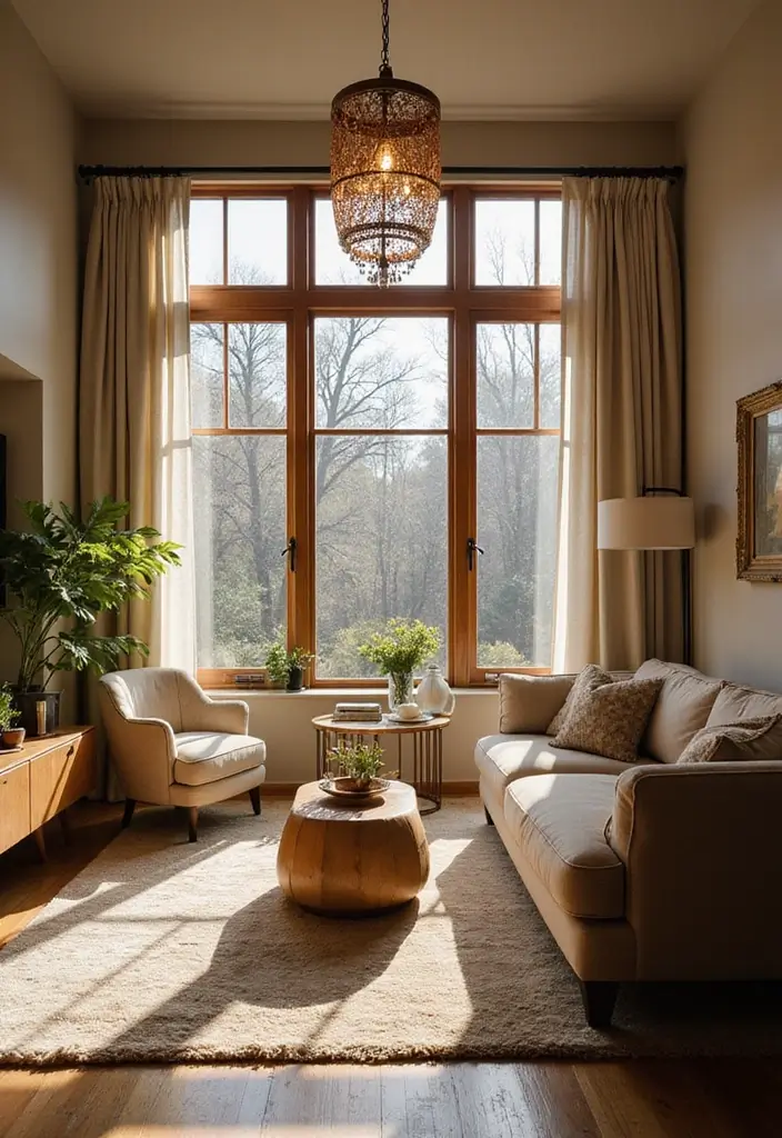 27 Picture Windows Living Room Ideas That Bring in Natural Light - 26. Indirect Lighting Techniques
