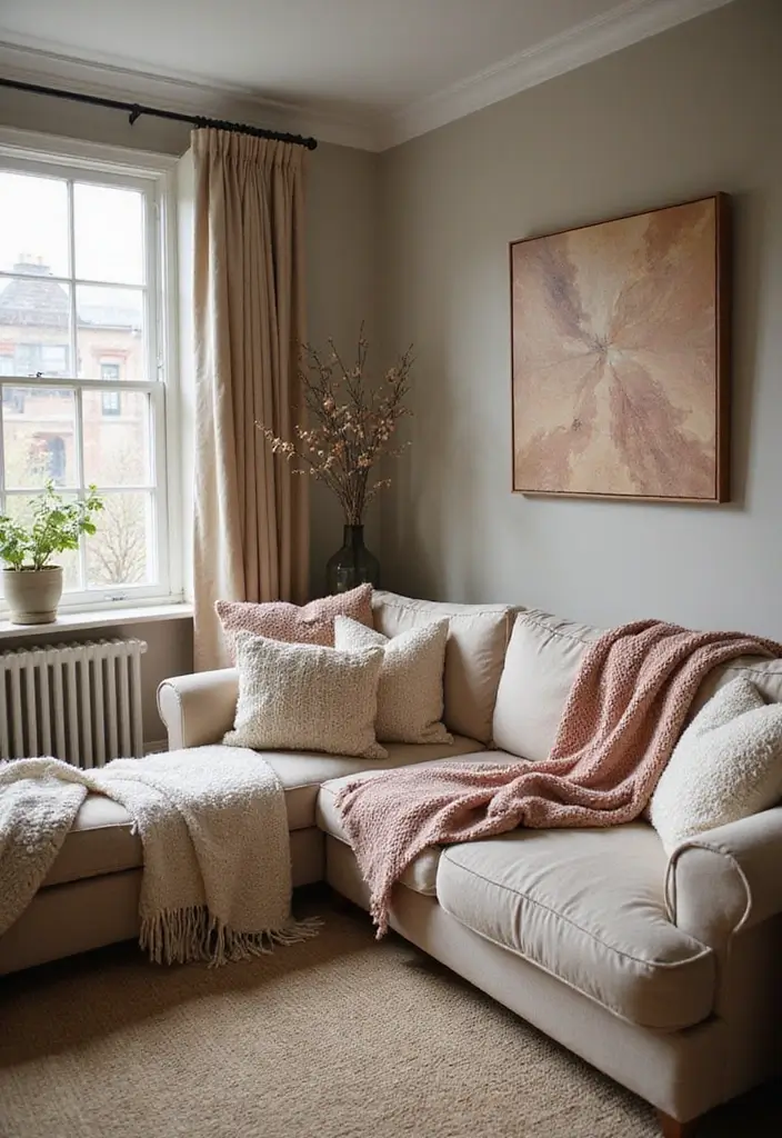 27 Ultra Luxury Living Room Ideas That Exude Glamour and Elegance - 15. Cozy Textiles and Throws