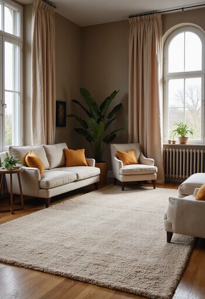 27 Ultra Luxury Living Room Ideas That Exude Glamour and Elegance - 17. Statement Rugs for Texture