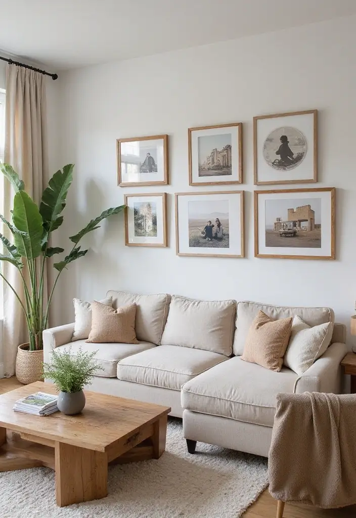 27 Ultra Luxury Living Room Ideas That Exude Glamour and Elegance - 20. Personalized Photo Galleries