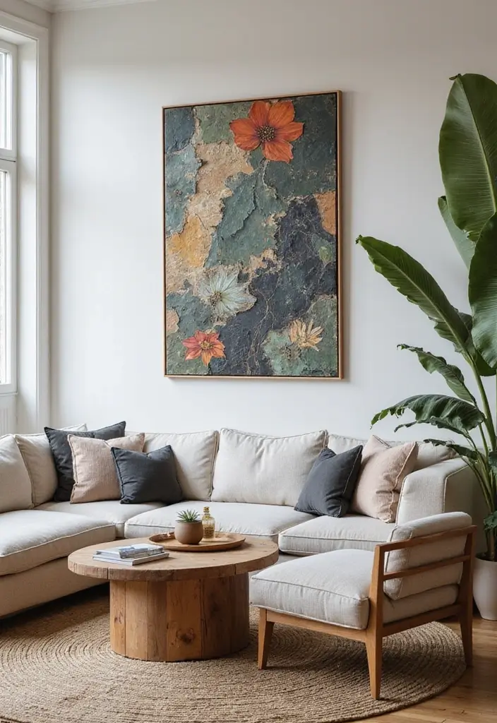 27 Ultra Luxury Living Room Ideas That Exude Glamour and Elegance - 8. High-End Sustainable Art