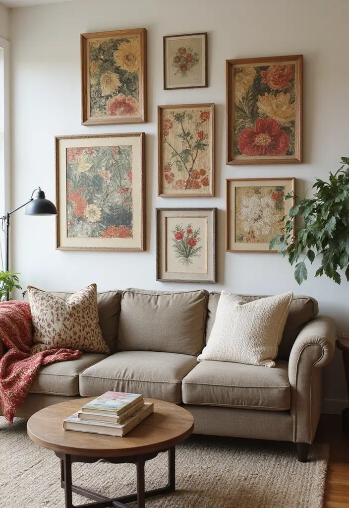 27 Wall Decor Design Living Room Ideas That Add Personality - 10. Framed Fabric Art