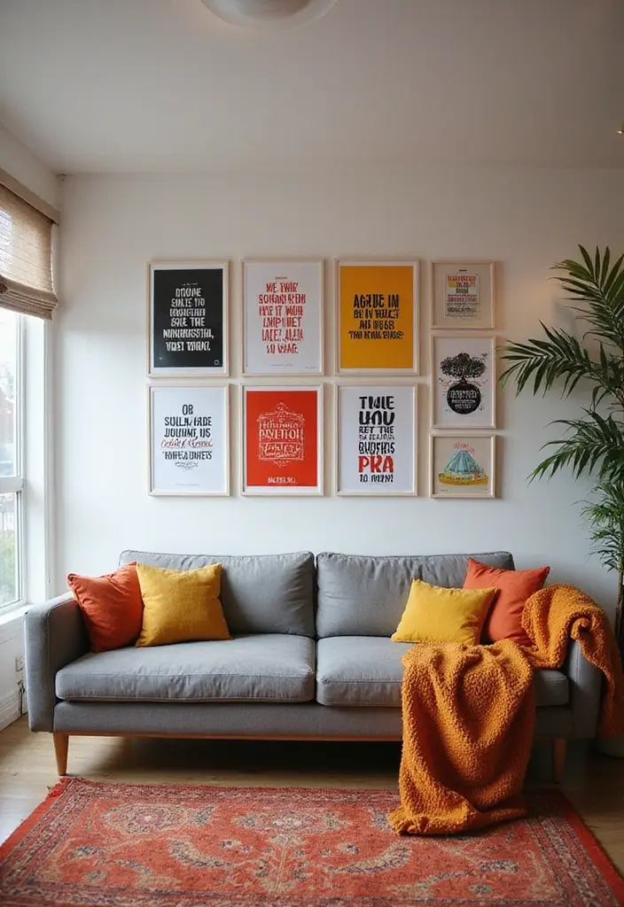 27 Wall Inspiration Living Room Ideas That Spark Creativity - 7. Inspirational Quote Walls