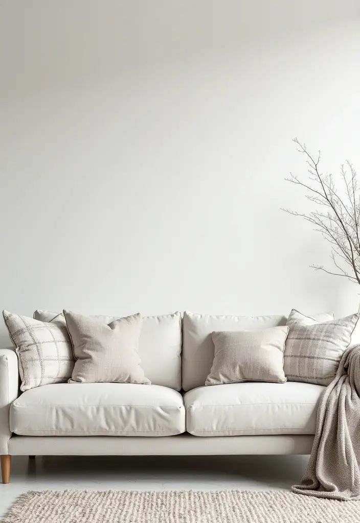 27 White Living Room Ideas That Feel Bright and Airy - 13. Mix Up Patterns