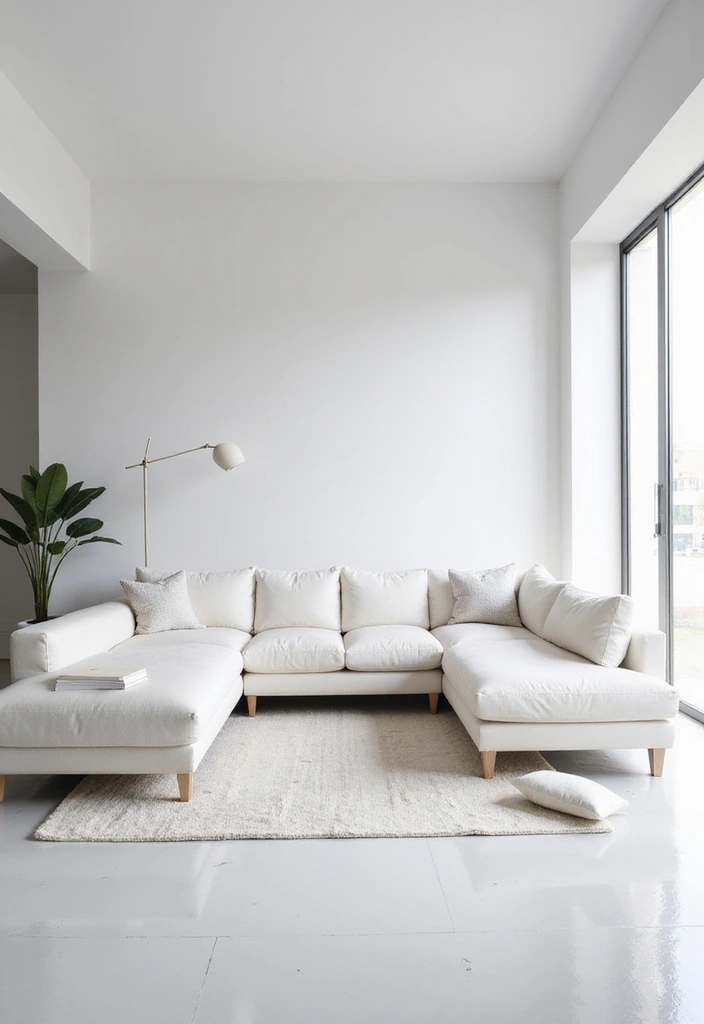 27 White Living Room Ideas That Feel Bright and Airy - 2. Minimalist Furniture Choices