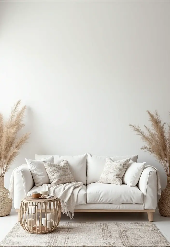 27 White Living Room Ideas That Feel Bright and Airy - 26. Subtle Patterns