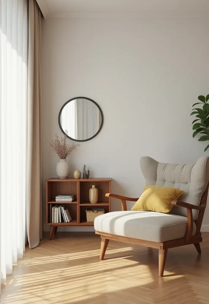 28 Circle Mirrors on Wall Living Room Ideas That Add Depth and Light - 14. Circle Mirrors in Unexpected Spaces