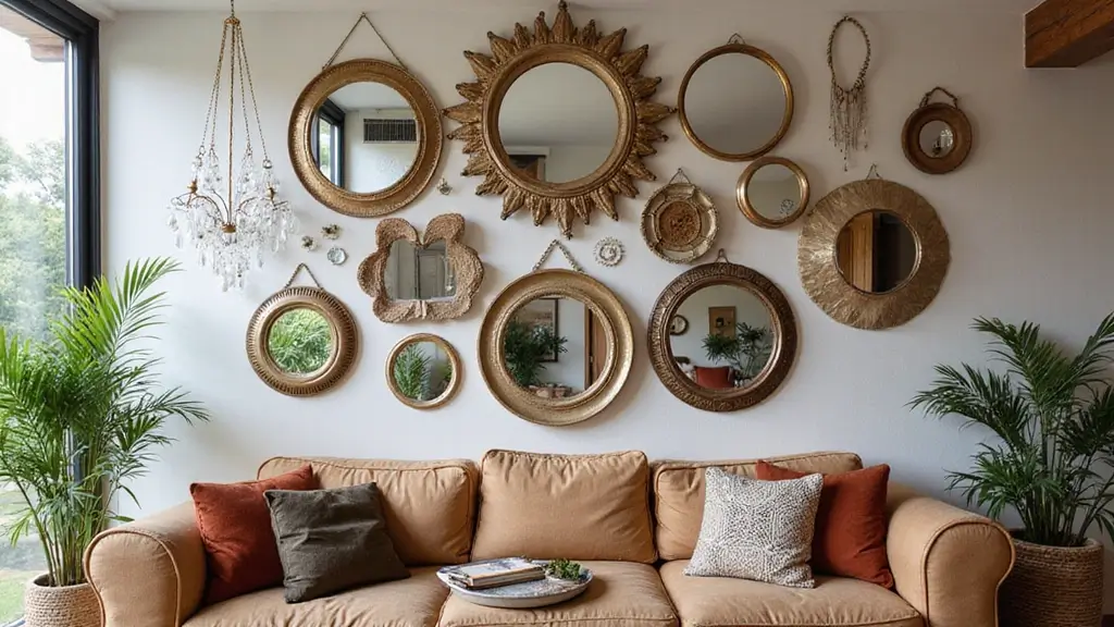 28 Circle Mirrors on Wall Living Room Ideas That Add Depth and Light