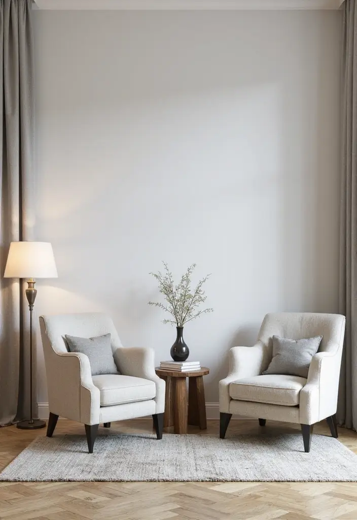 28 Cream and Grey Living Room Ideas That Feel Neutral and Cozy - 20. Elegant Accent Chairs