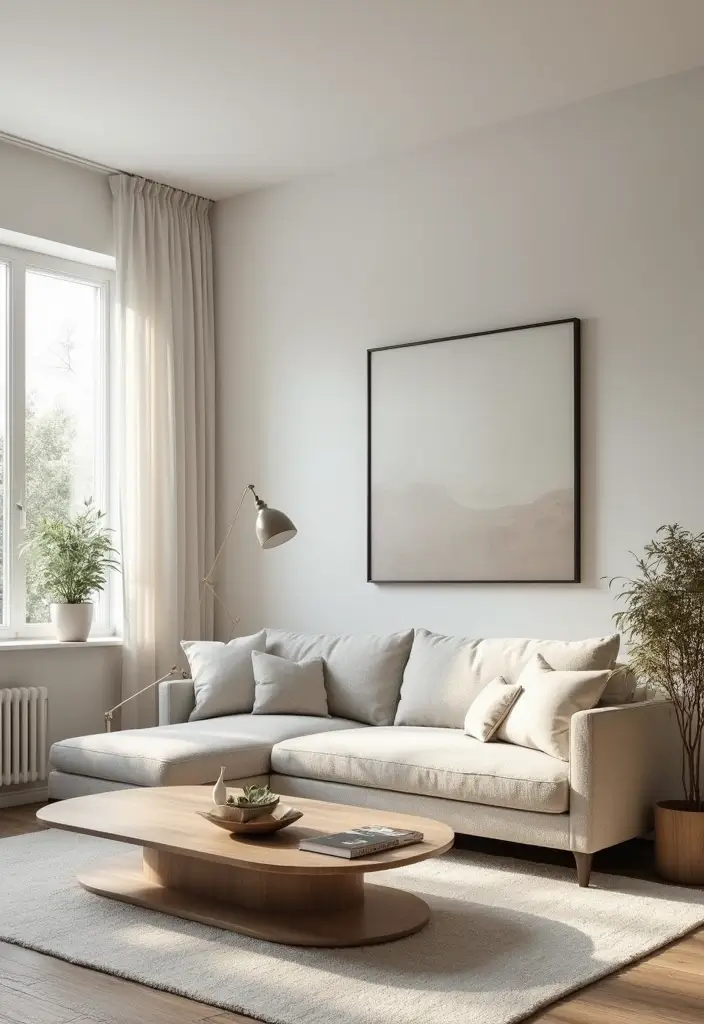 28 Cream and Grey Living Room Ideas That Feel Neutral and Cozy - 27. Neutral Color Balance