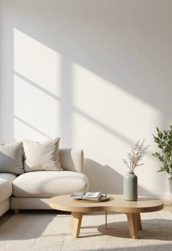 28 Cream and Grey Living Room Ideas That Feel Neutral and Cozy - 3. Minimalist Furniture Choices