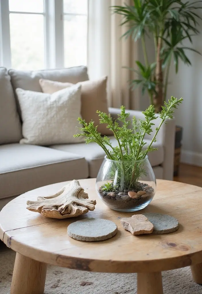 28 Fairycore Living Room Ideas That Feel Dreamy and Whimsical - 10. Nature-Inspired Decor