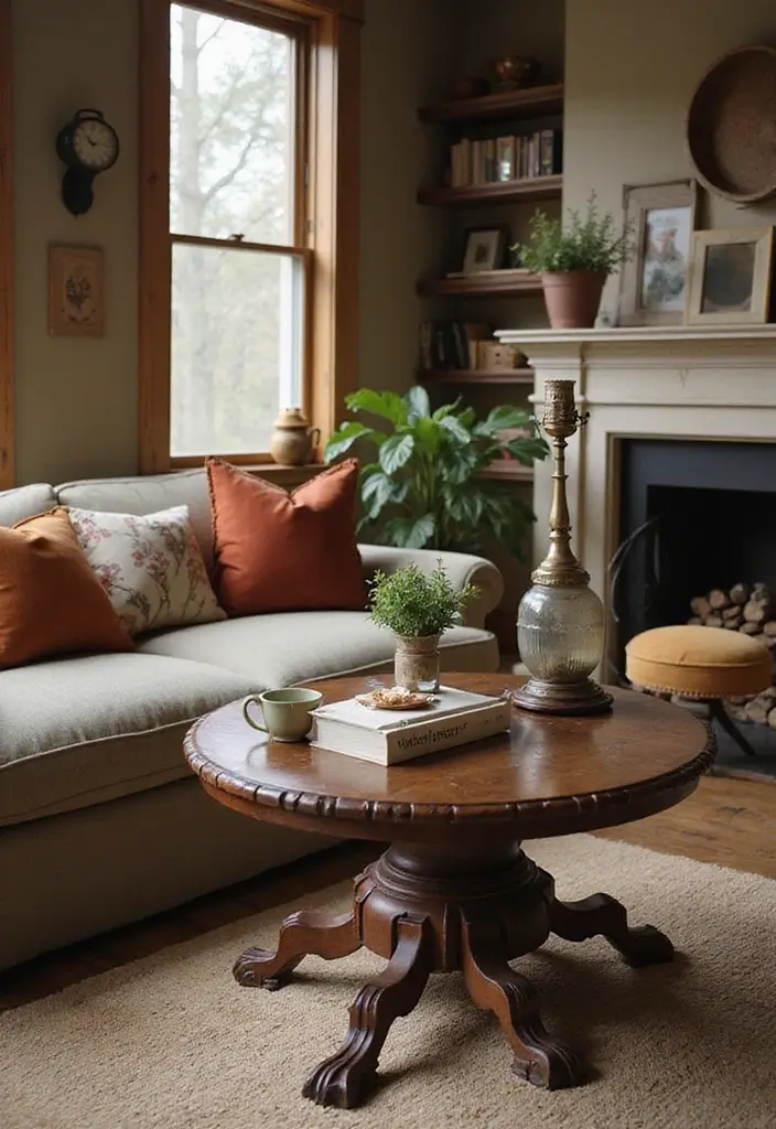 28 Fairycore Living Room Ideas That Feel Dreamy and Whimsical - 4. Vintage Finds