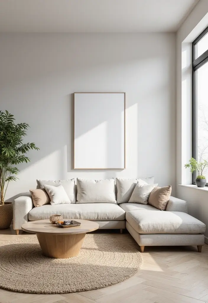 28 Huge Living Room Ideas That Feel Open and Inviting - 18. Choose Minimalist Decor