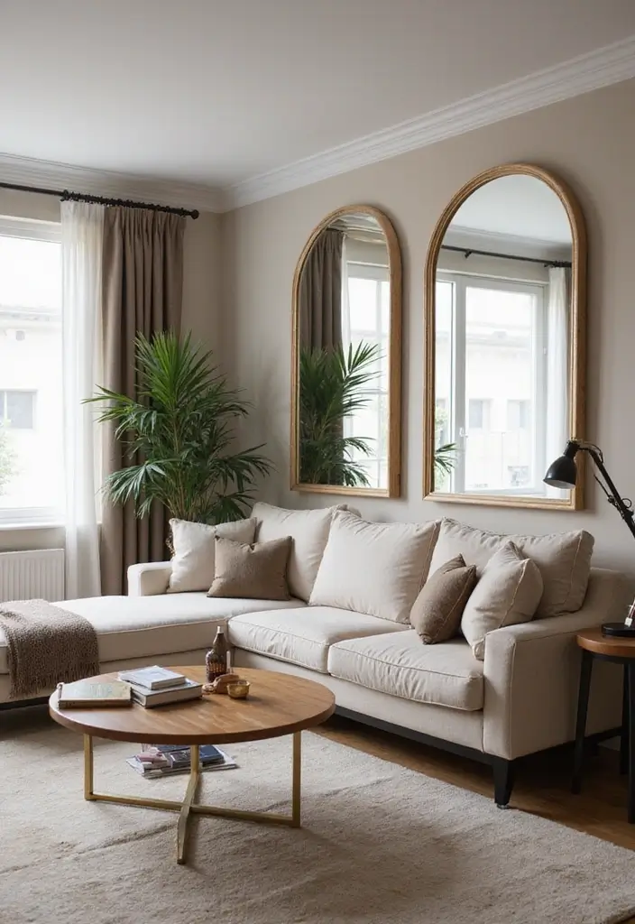 28 Huge Living Room Ideas That Feel Open and Inviting - 5. Incorporate Mirrors