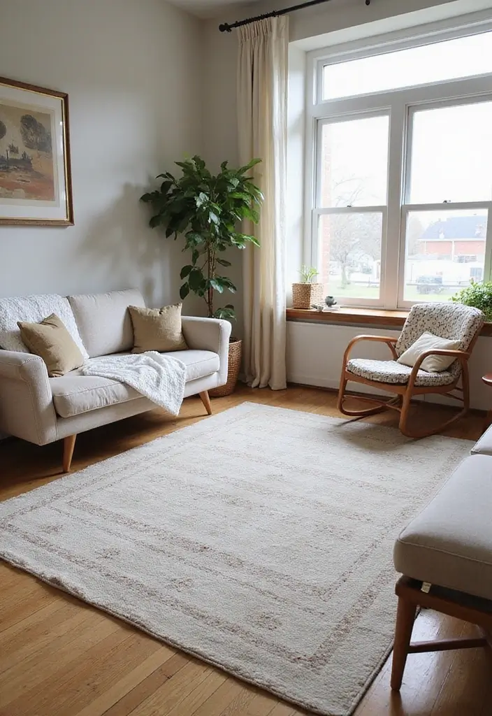 28 Huge Living Room Ideas That Feel Open and Inviting - 7. Use Area Rugs Wisely