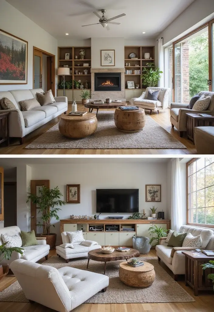 28 Industrial Farmhouse Living Room Ideas That Blend Rustic and Modern - 15. Multi-Functional Spaces