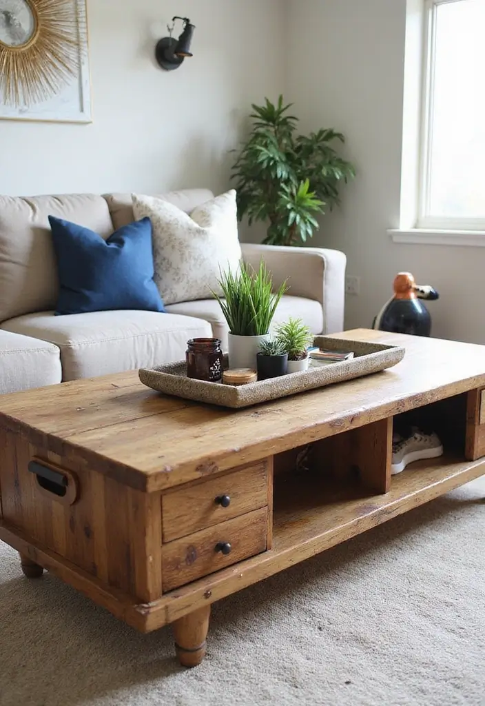 28 Kid Friendly Living Room Ideas That Are Durable and Stylish - 2. Multi-Use Coffee Table
