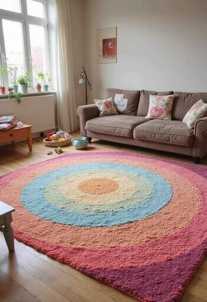 28 Kid Friendly Living Room Ideas That Are Durable and Stylish - 3. Washable Rugs