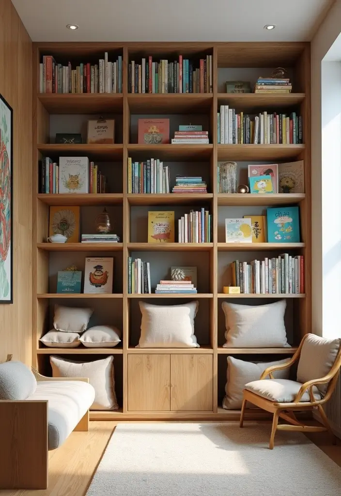 28 Kid Friendly Living Room Ideas That Are Durable and Stylish - 4. Sturdy Bookshelves