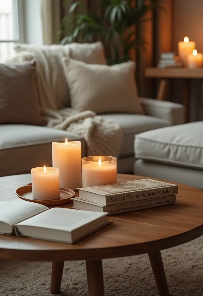 28 Living Room Night Aesthetic Ideas That Feel Cozy and Intimate - 12. Stylish Coffee Tables