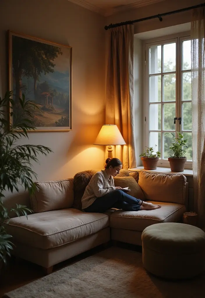 28 Living Room Night Aesthetic Ideas That Feel Cozy and Intimate - 17. Nooks for Relaxation