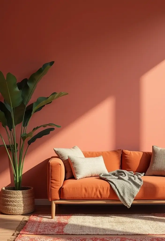 28 Living Room Wall Color Ideas Indian Style That Add Warmth and Depth - 8. Coral Dream